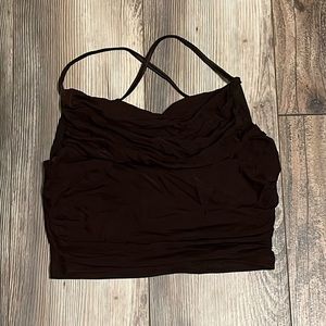 SHEIN M slouch front crop top